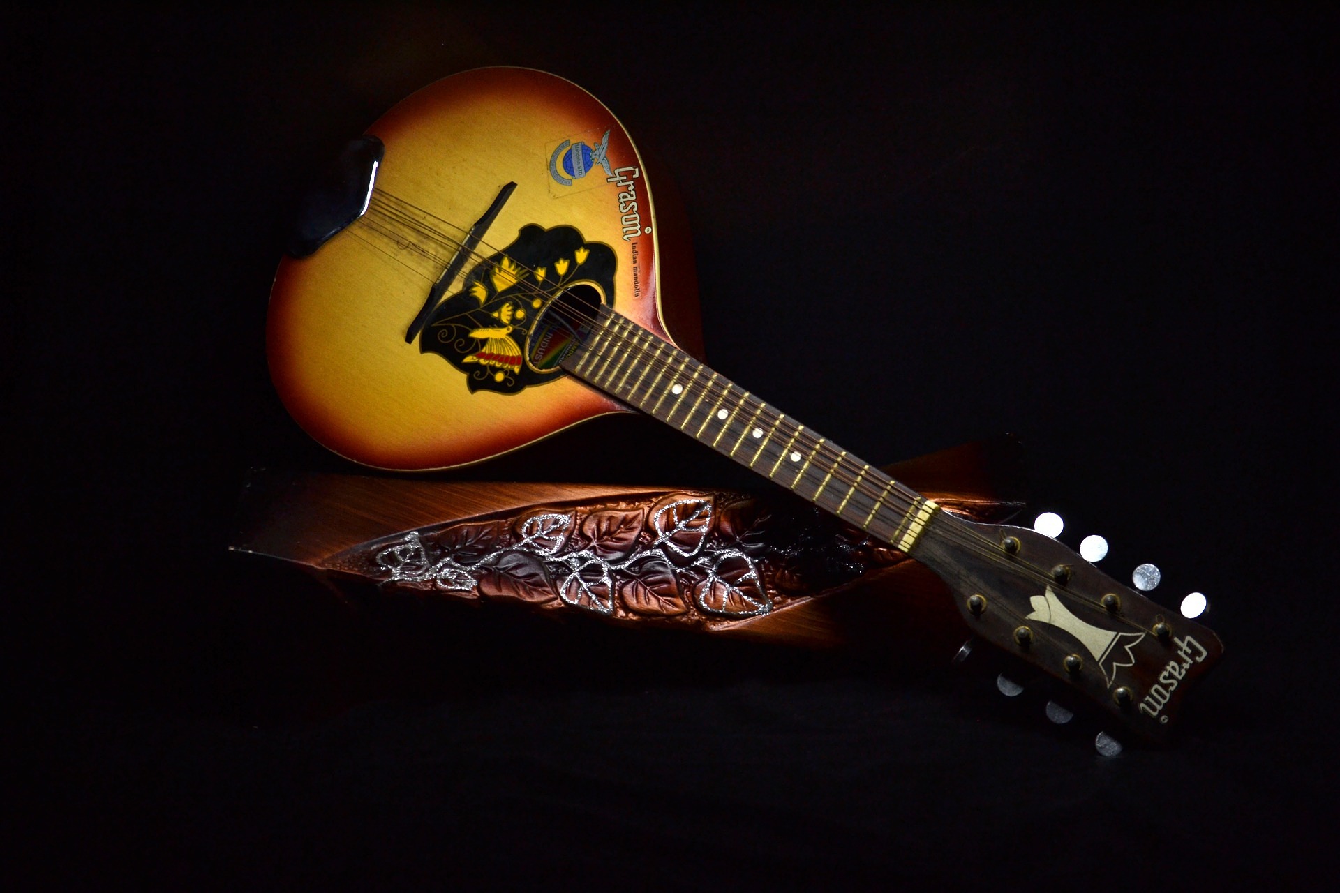 A mandolin on a table